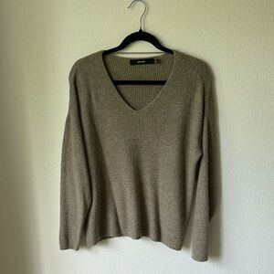 Olive Green V-Neck Sweater